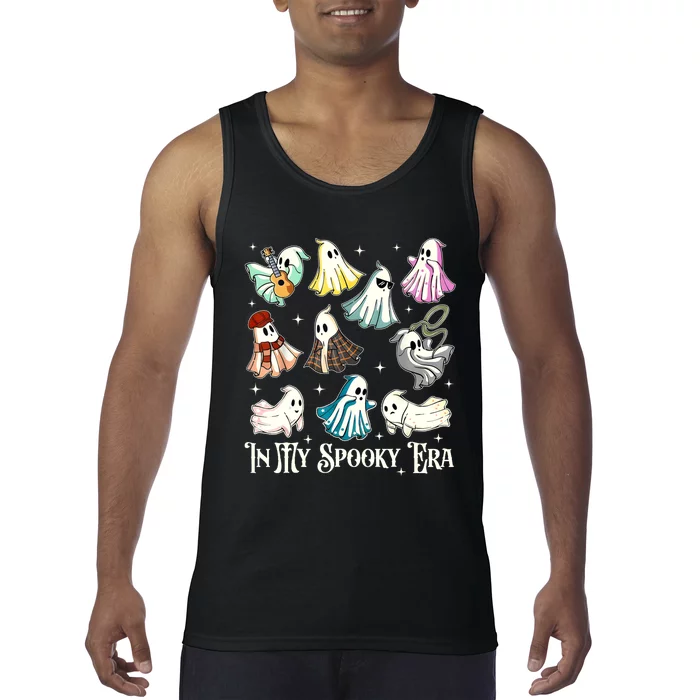 In My Spooky Era Music Lover Cute Ghost Halloween Costume Tank Top