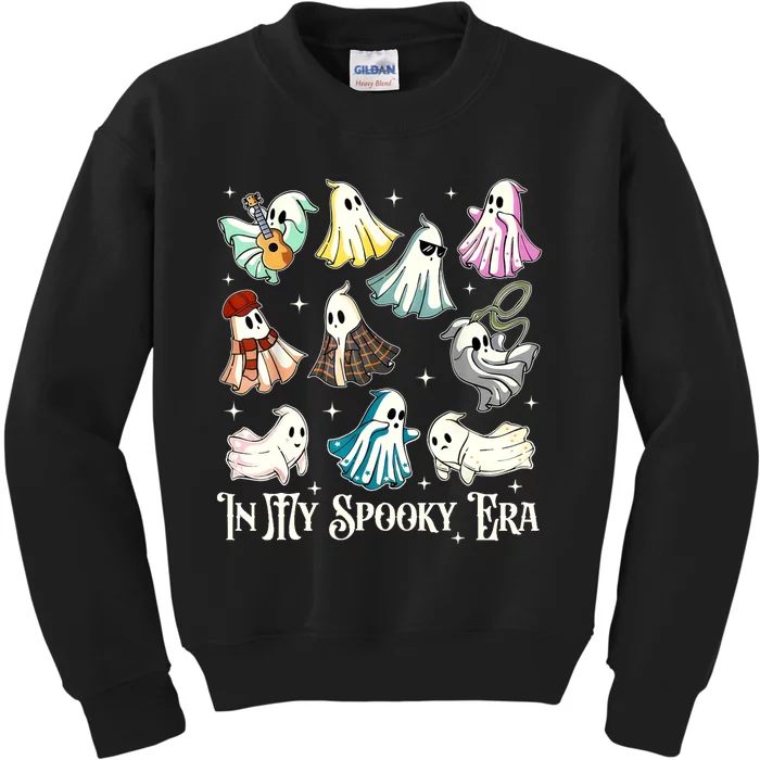 In My Spooky Era Music Lover Cute Ghost Halloween Costume Kids Sweatshirt