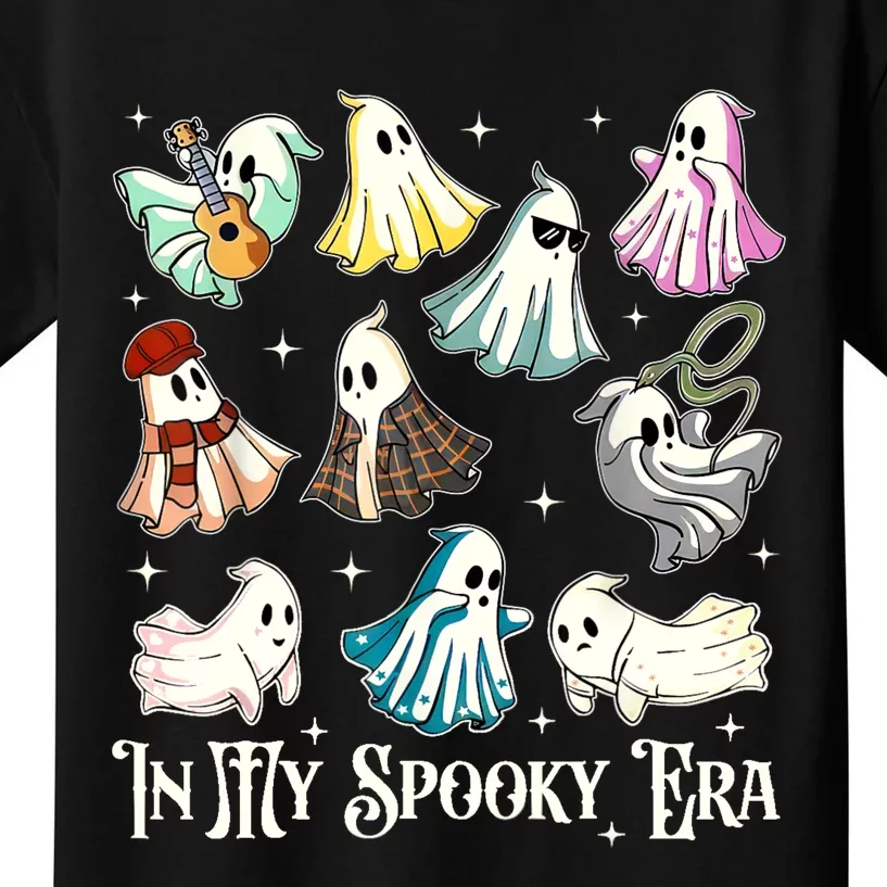 In My Spooky Era Music Lover Cute Ghost Halloween Costume Kids T-Shirt