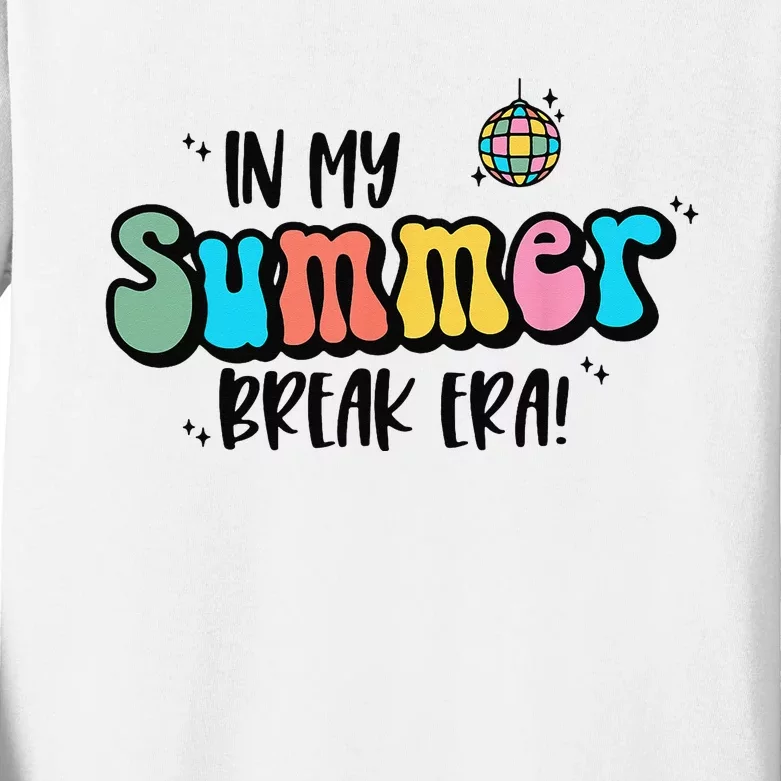 In My Summer Break Era Retro Last Day Of School Teacher Kids Long Sleeve Shirt