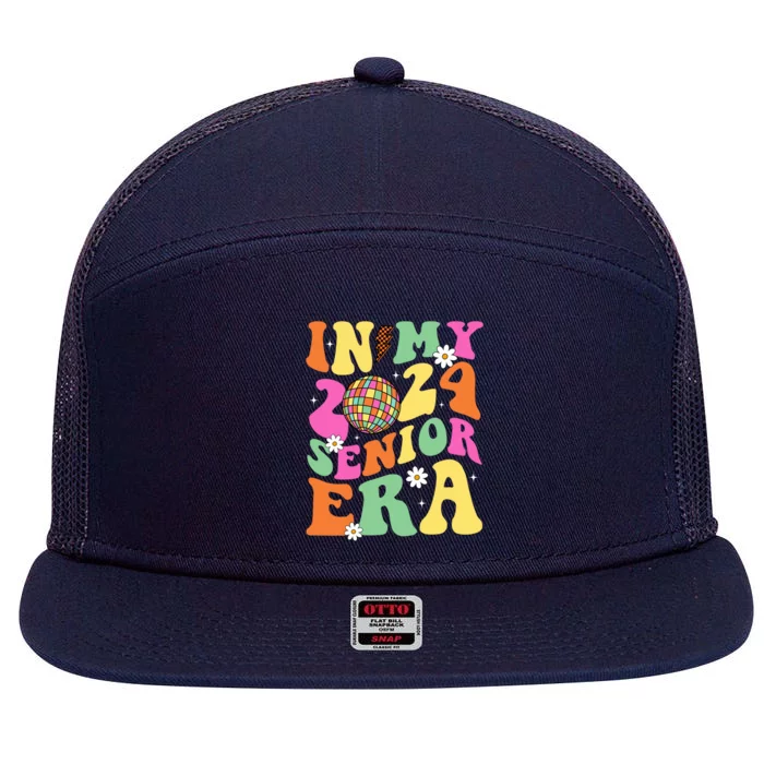 In My Senior Era Class Of 2024 Last Day School Graduate Meaningful Gift 7 Panel Mesh Trucker Snapback Hat