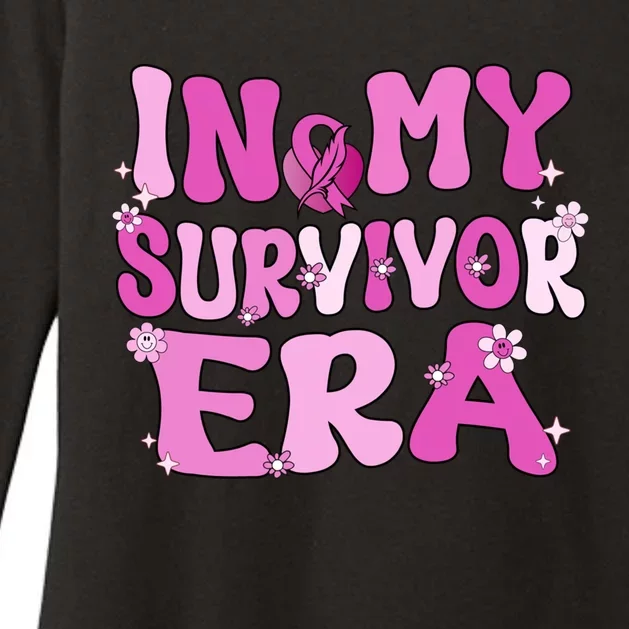 In My Survivor Era Retro Groovy Breast Cancer Awareness Meaningful Gift Womens CVC Long Sleeve Shirt