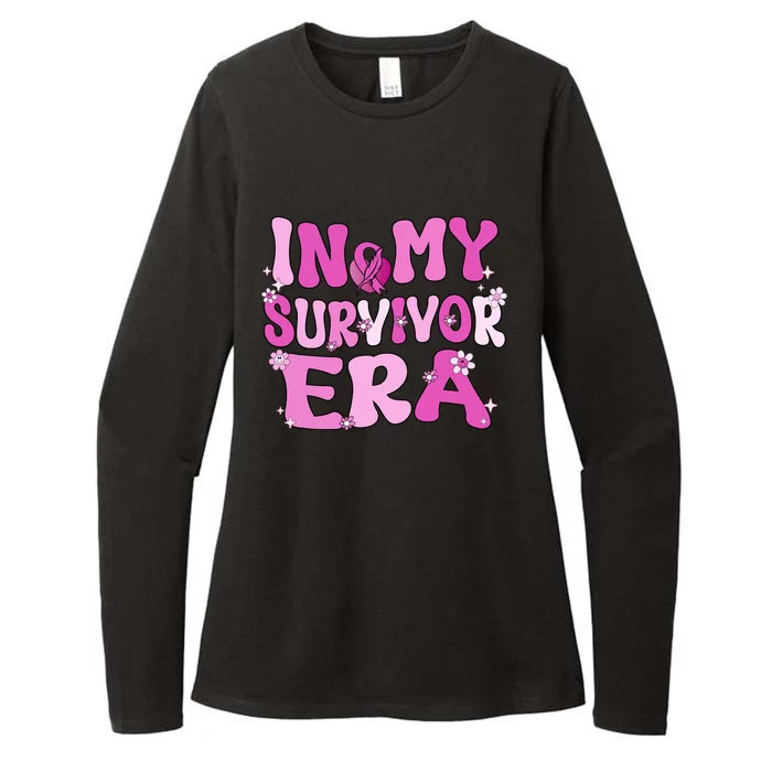 In My Survivor Era Retro Groovy Breast Cancer Awareness Meaningful Gift Womens CVC Long Sleeve Shirt