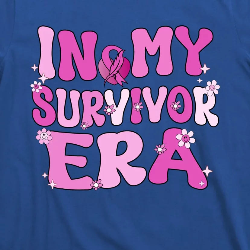 In My Survivor Era Retro Groovy Breast Cancer Awareness Meaningful Gift T-Shirt