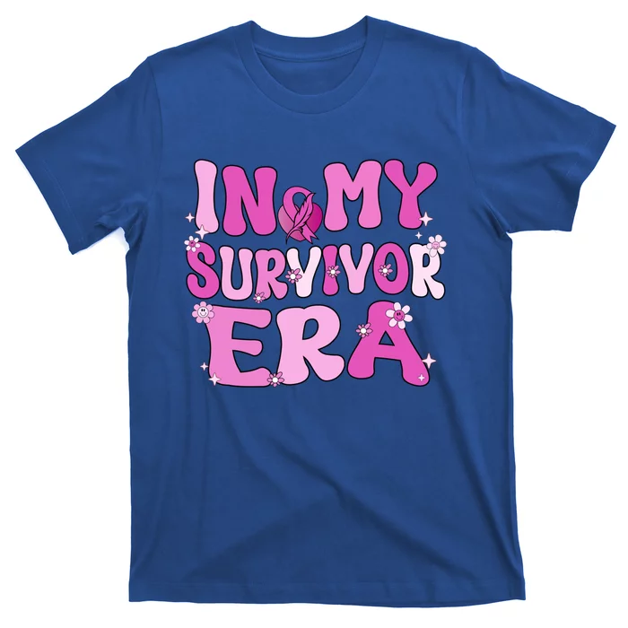 In My Survivor Era Retro Groovy Breast Cancer Awareness Meaningful Gift T-Shirt