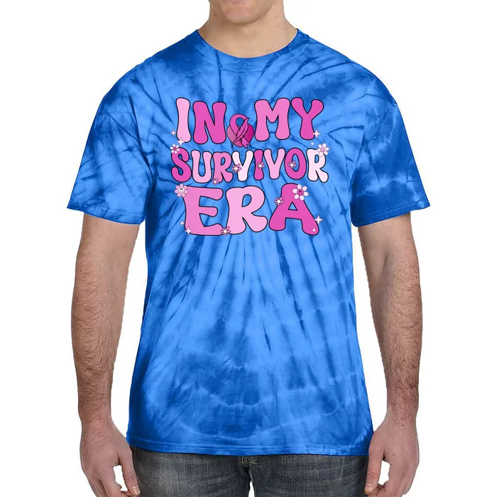 In My Survivor Era Retro Groovy Breast Cancer Awareness Meaningful Gift Tie-Dye T-Shirt