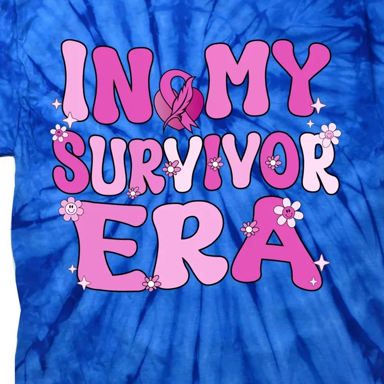 In My Survivor Era Retro Groovy Breast Cancer Awareness Meaningful Gift Tie-Dye T-Shirt