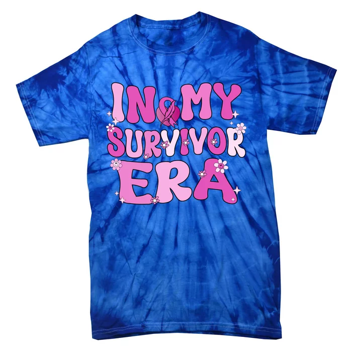 In My Survivor Era Retro Groovy Breast Cancer Awareness Meaningful Gift Tie-Dye T-Shirt