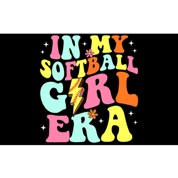 In My Softball Girl Era Retro Groovy Softball Girl Bumper Sticker