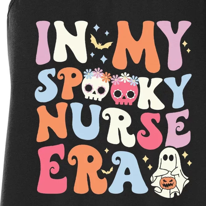 In My Spooky Nurse Era Halloween Groovy Witchy Spooky Nurse Women's Racerback Tank