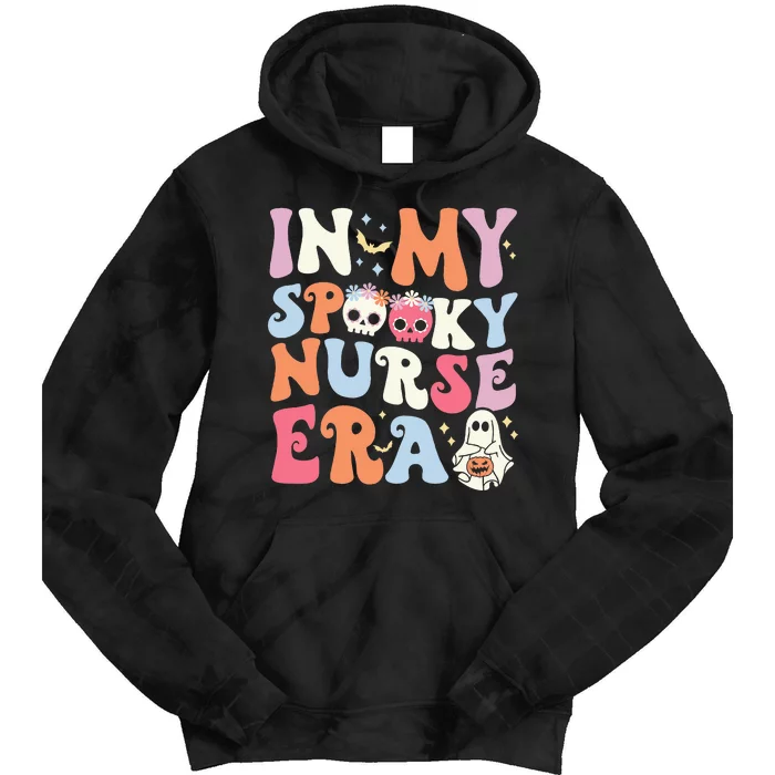 In My Spooky Nurse Era Halloween Groovy Witchy Spooky Nurse Tie Dye Hoodie