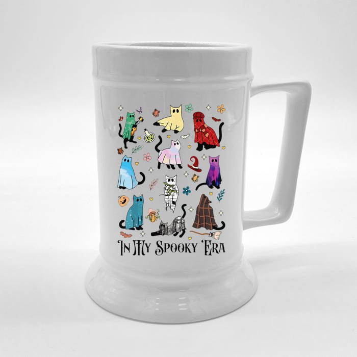 In My Spooky Era Cute Cat Halloween Tay Halloween Gift Front & Back Beer Stein