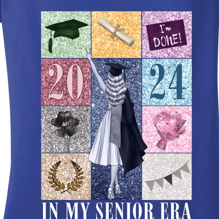 In My Senior Era Class Of 2024 Last Day School Graduate Gift Women's V-Neck T-Shirt