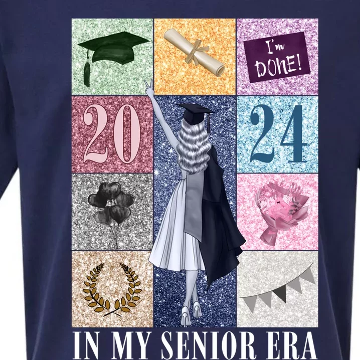 In My Senior Era Class Of 2024 Last Day School Graduate Gift Sueded Cloud Jersey T-Shirt