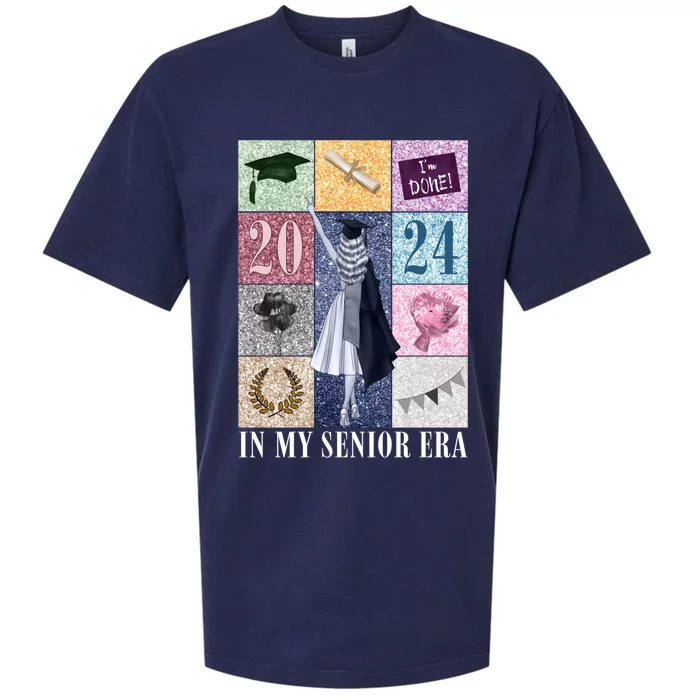 In My Senior Era Class Of 2024 Last Day School Graduate Gift Sueded Cloud Jersey T-Shirt