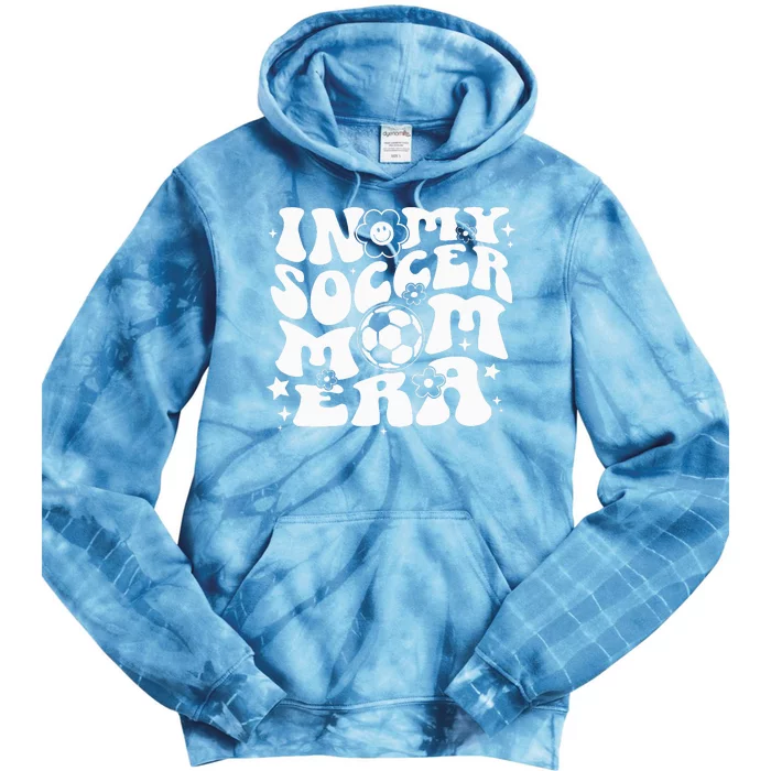 In My Soccer Mom Era Groovy Soccer Mama Tie Dye Hoodie