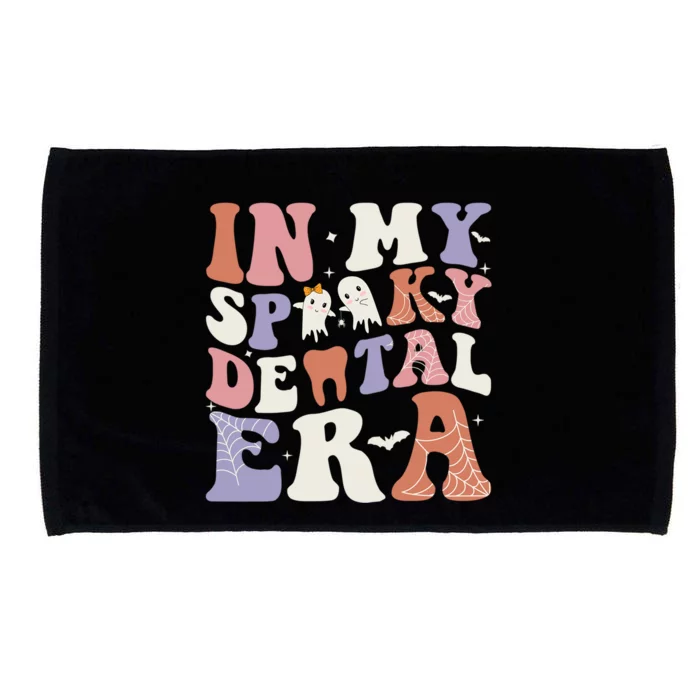 In My Spooky Dental Era Retro Dentist Dental Squad Halloween Funny Gift Microfiber Hand Towel