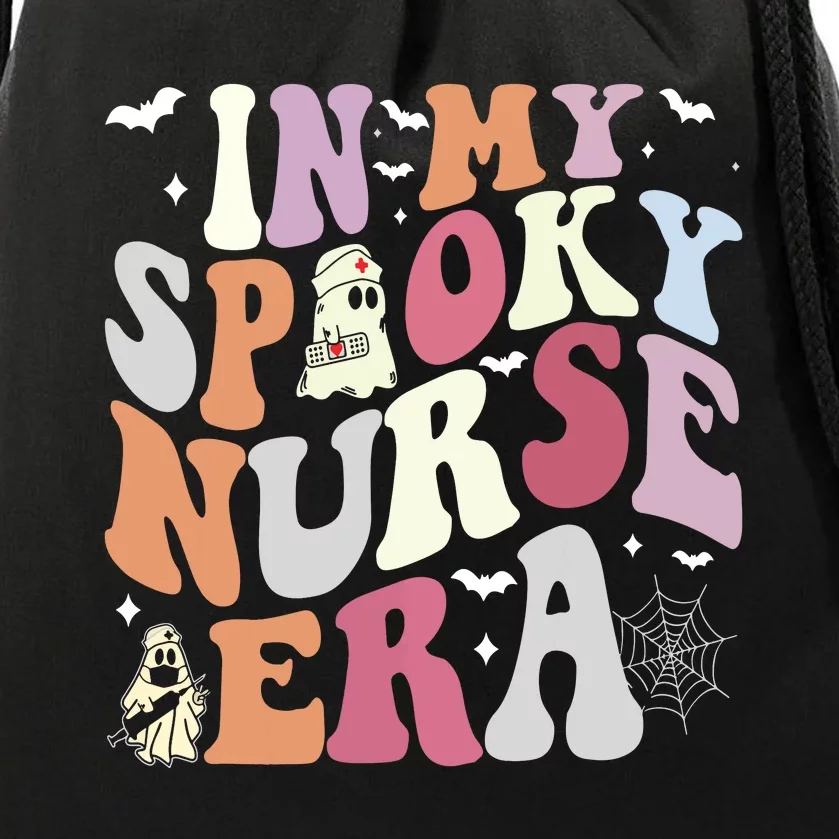 In My Spooky Nurse Era Halloween Groovy Witchy Spooky Nurse Drawstring Bag