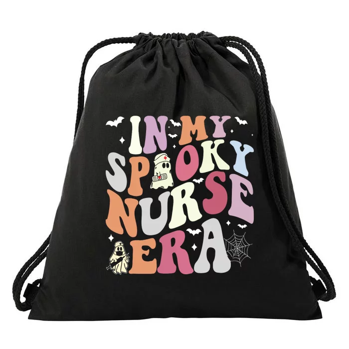 In My Spooky Nurse Era Halloween Groovy Witchy Spooky Nurse Drawstring Bag