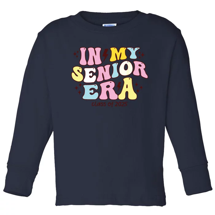 In My Senior Era Class Of 2025 Groovy Senior 2025 Toddler Long Sleeve Shirt