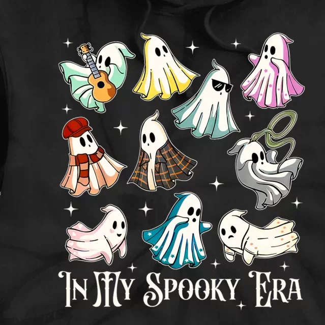 In My Spooky Era Music Lover Cute Ghost Halloween Costume Tie Dye Hoodie