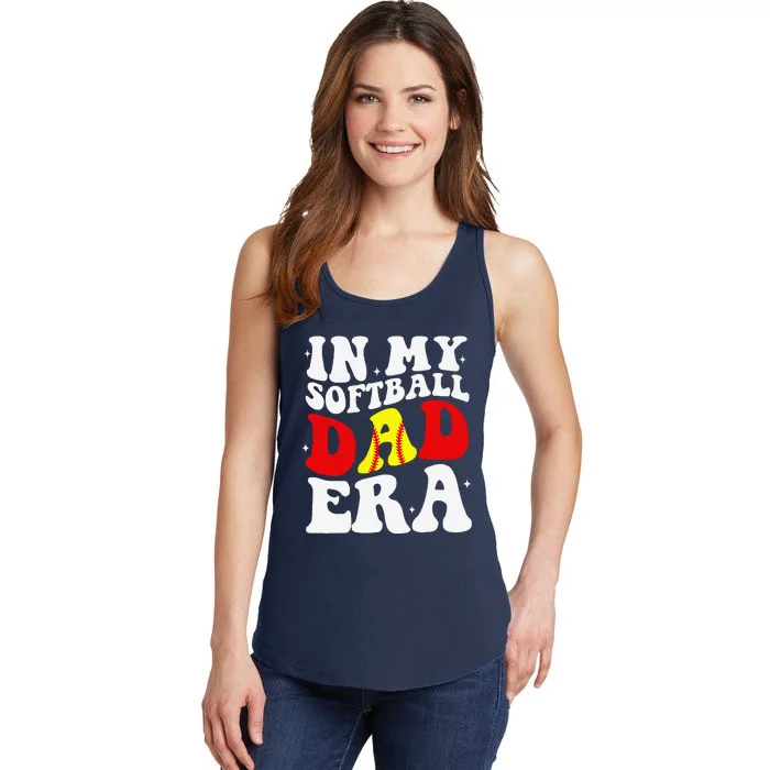 In My Softball Dad Era Softball Dad Ladies Essential Tank