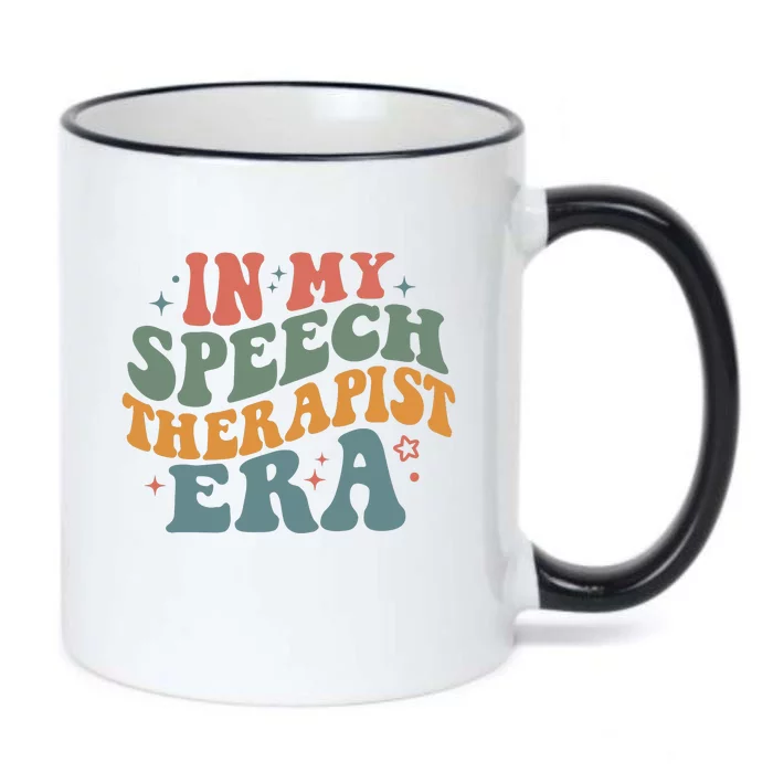 In My Speech Therapist Era Retro SLP Therapists Teacher Black Color Changing Mug