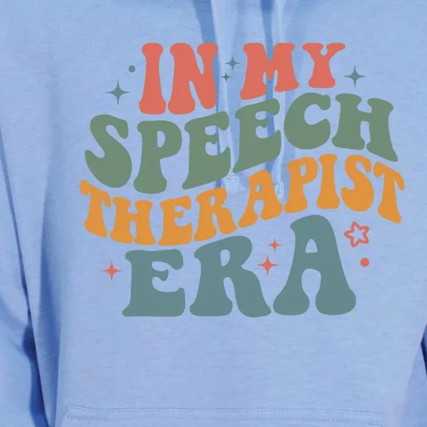 In My Speech Therapist Era Retro SLP Therapists Teacher Unisex Surf Hoodie