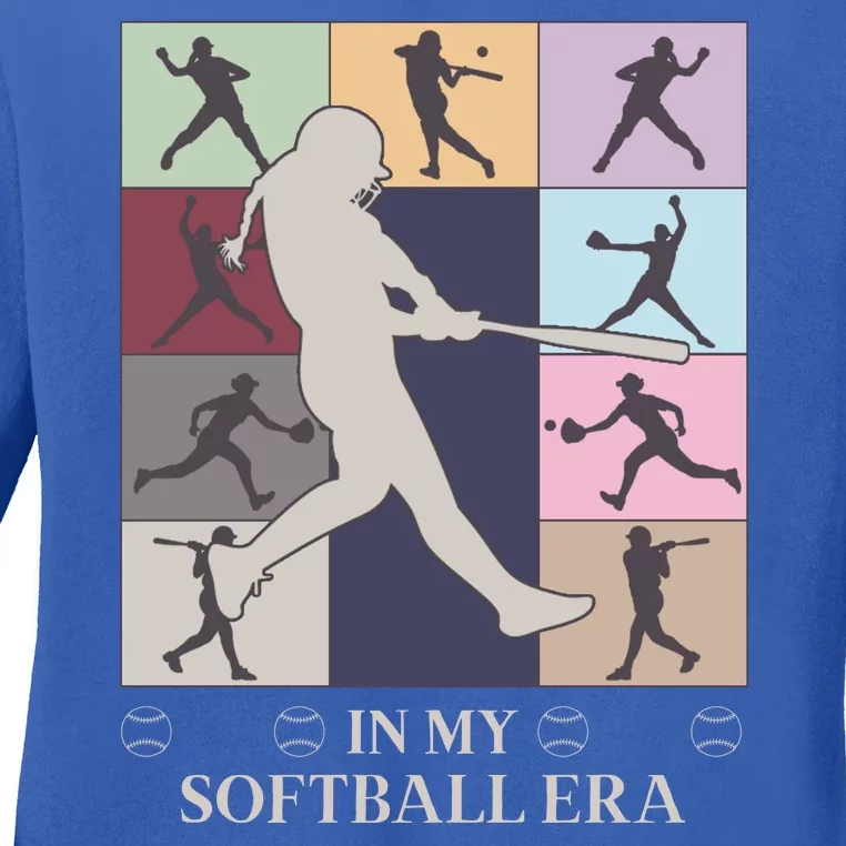 In My Softball Era Ladies Long Sleeve Shirt