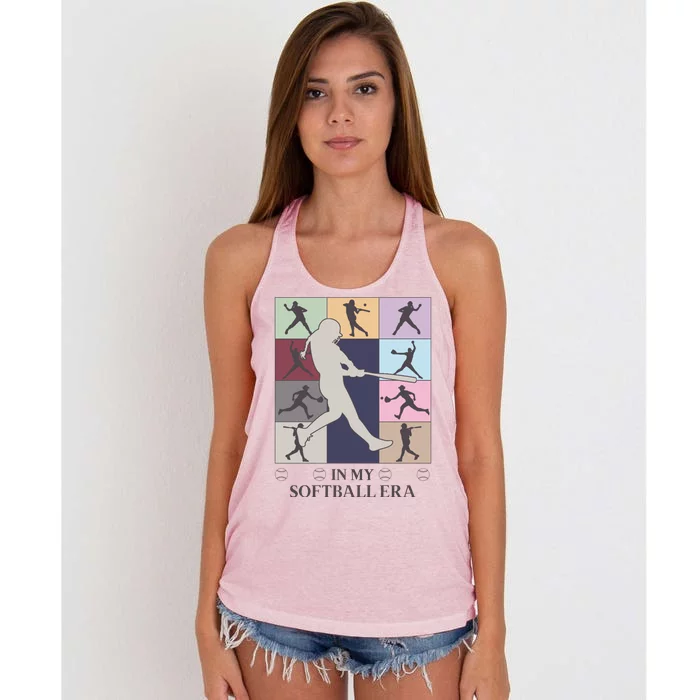 In My Softball Era Women's Knotted Racerback Tank