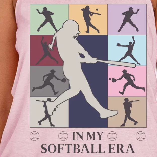 In My Softball Era Women's Knotted Racerback Tank