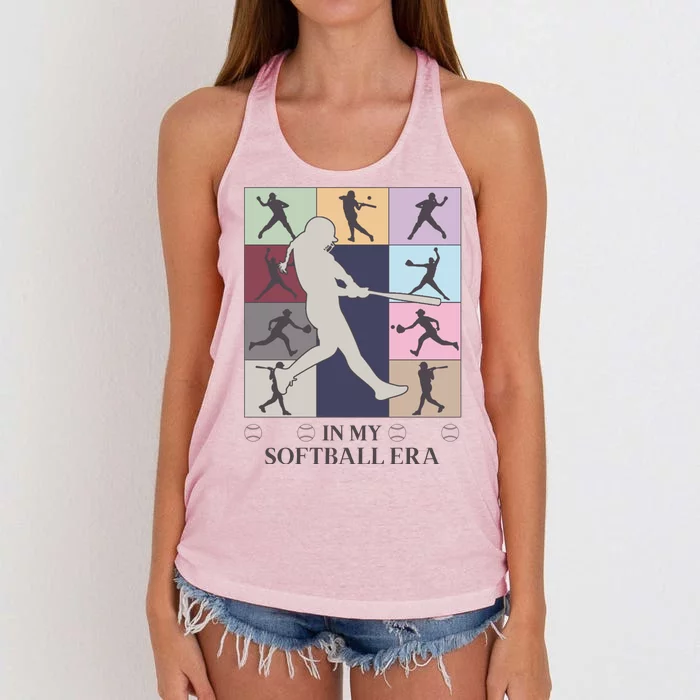 In My Softball Era Women's Knotted Racerback Tank