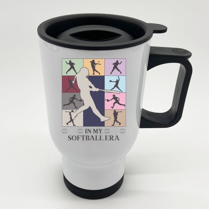 In My Softball Era Front & Back Stainless Steel Travel Mug