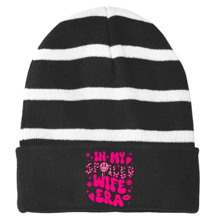 In My Spoiled Wife Era Striped Beanie with Solid Band