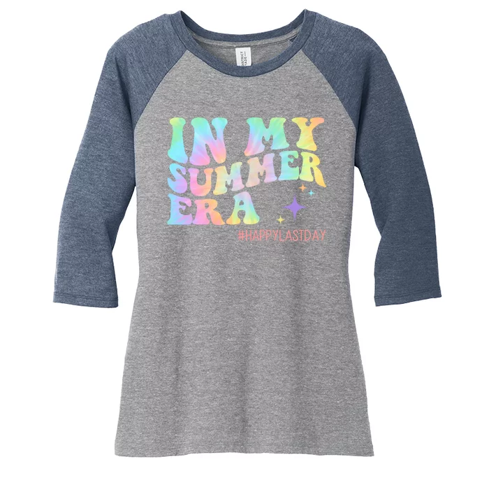 In My Summer Era Happy Last Day Of School Women's Tri-Blend 3/4-Sleeve Raglan Shirt