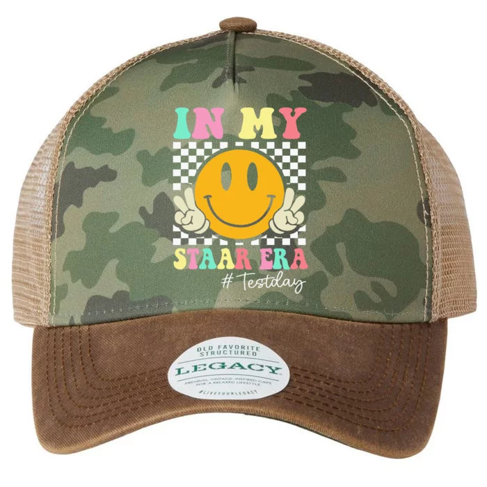 In My Staar Era Retro Smile Teacher Testing Test Day Legacy Tie Dye Trucker Hat