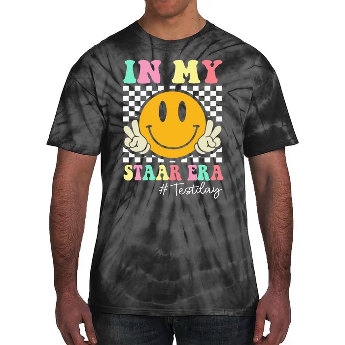 In My Staar Era Retro Smile Teacher Testing Test Day Tie-Dye T-Shirt