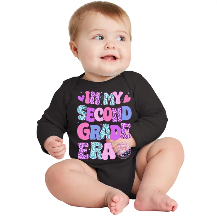 In My Second Grade Era Back To School 2nd Grade Teacher Baby Long Sleeve Bodysuit