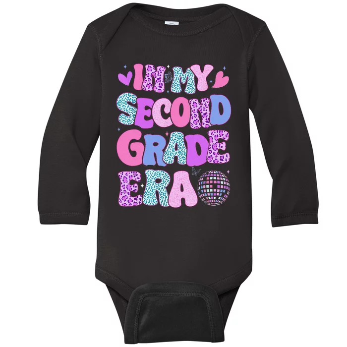 In My Second Grade Era Back To School 2nd Grade Teacher Baby Long Sleeve Bodysuit