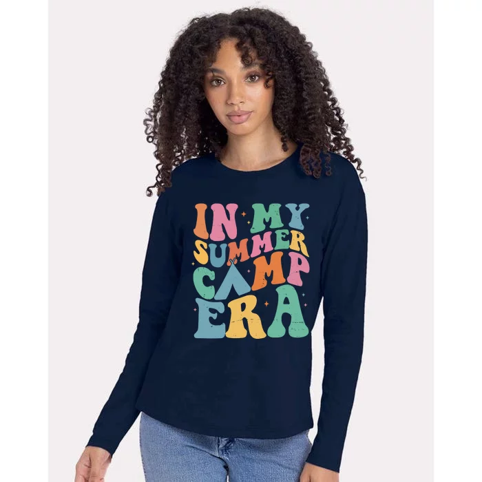 In My Summer Camp Era Retro Groovy Womens Cotton Relaxed Long Sleeve T-Shirt