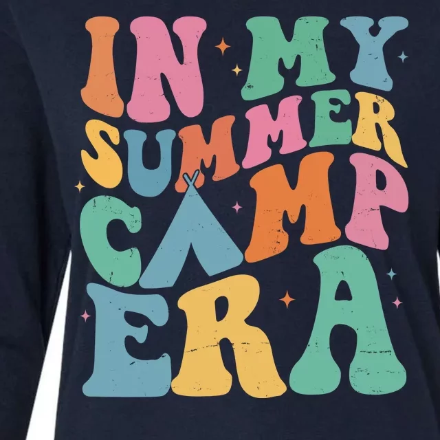 In My Summer Camp Era Retro Groovy Womens Cotton Relaxed Long Sleeve T-Shirt