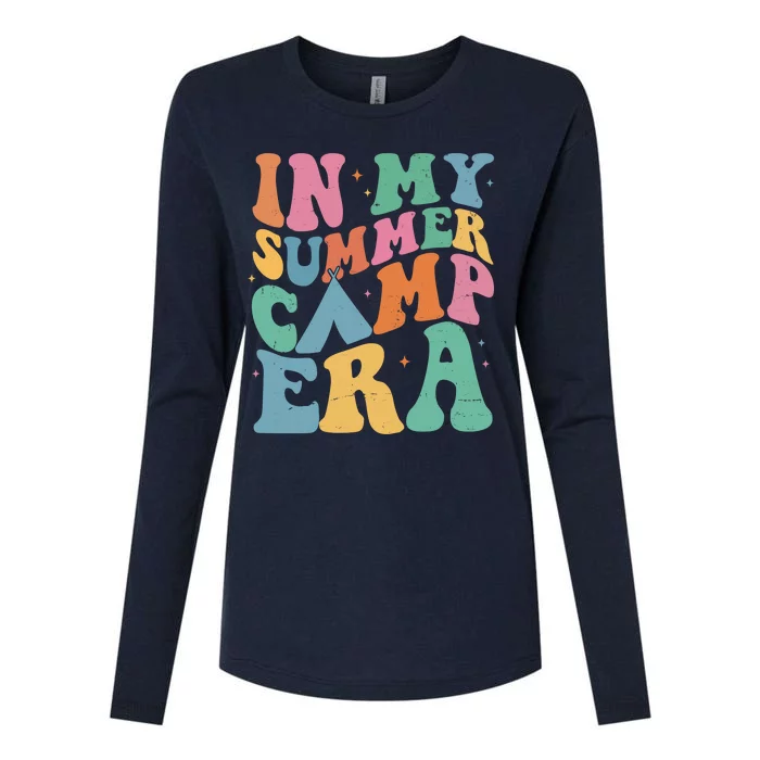 In My Summer Camp Era Retro Groovy Womens Cotton Relaxed Long Sleeve T-Shirt