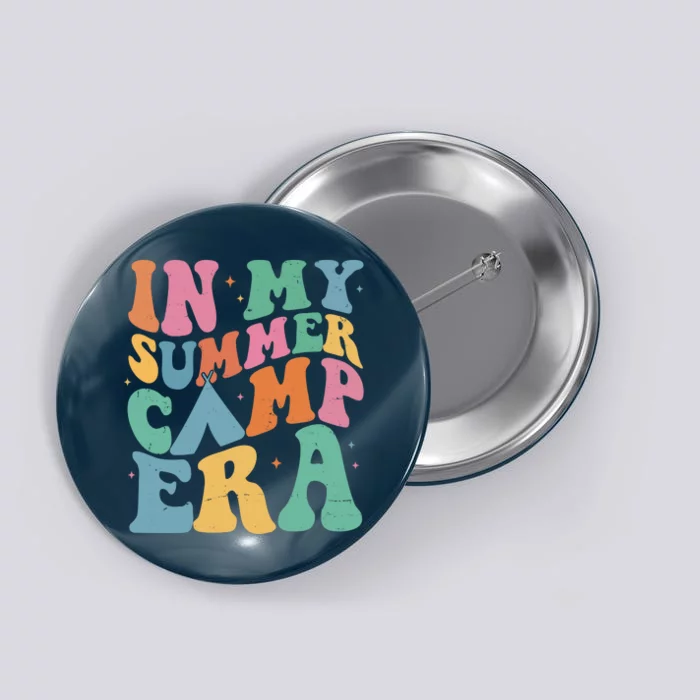 In My Summer Camp Era Retro Groovy Button