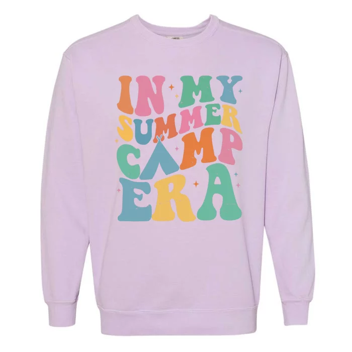 In My Summer Camp Era Retro Groovy Garment-Dyed Sweatshirt