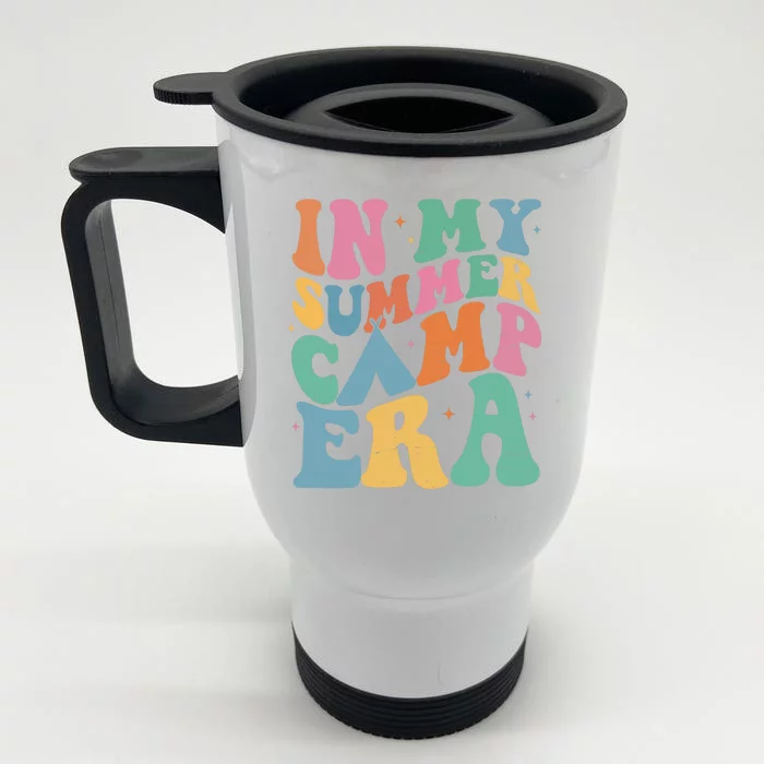 In My Summer Camp Era Retro Groovy Front & Back Stainless Steel Travel Mug