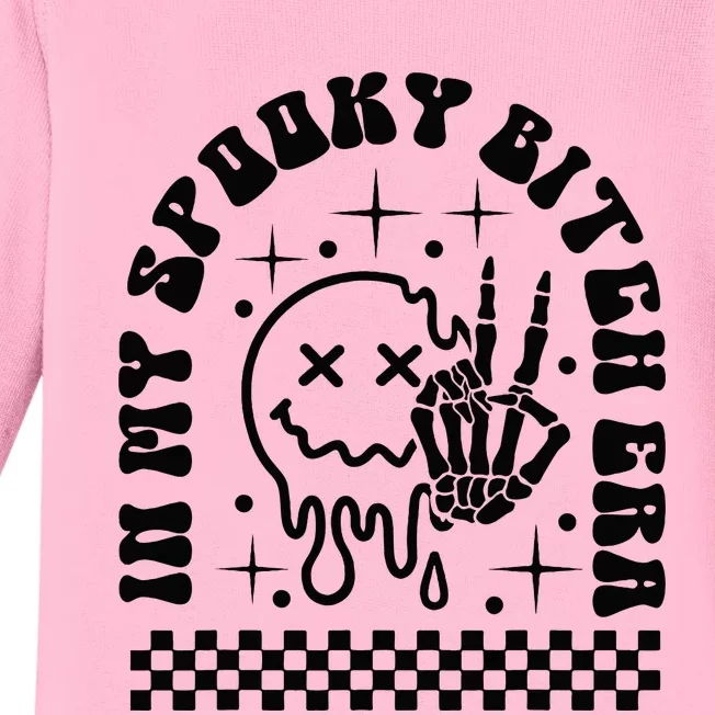 In My Spooky Bitch Era Skeleton Hand Halloween costumes Baby Long Sleeve Bodysuit