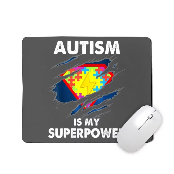 Is My Super Power Superhero Autism Awareness Gift Mousepad