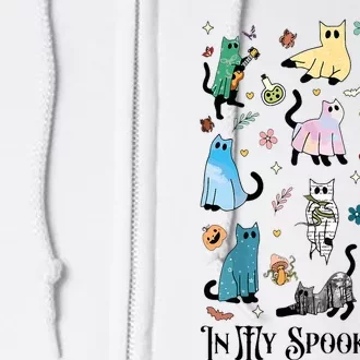 In My Spooky Era Cute Cat Halloween Tay Halloween Full Zip Hoodie