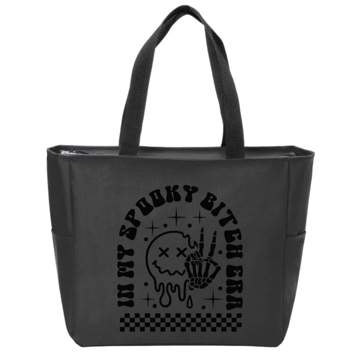 In My Spooky Bitch Era Skeleton Hand Halloween costumes Zip Tote Bag