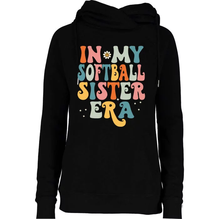 In My Softball Sister Era Womens Funnel Neck Pullover Hood